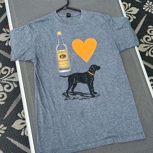 OFFICIAL Tito’s I Love Dogs Gray Tee. Size M. Tultex Tee. Unisex.